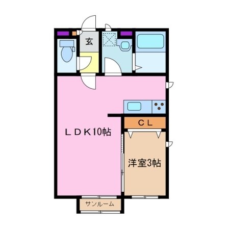 南四日市駅 徒歩9分 1階の物件間取画像